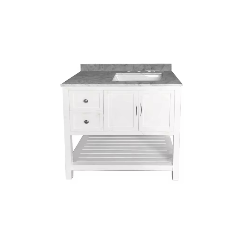 Supernalway Furniture 48 inches white color vanity tops bathroom cabinets contemporary and minimalist styled vanity bathroom vanityies